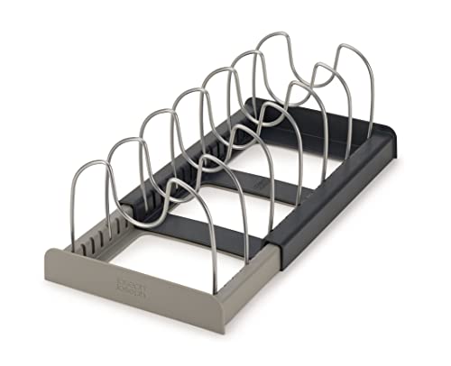 Joseph Joseph DrawerStore Expanding Cookware Organizer, Space saving storage for pan lids, baking trays - Grey - style: Pots & Pans