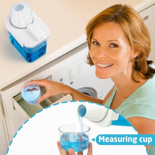 Laundry Detergent Dispenser-1 Pack, 37 oz Detergent Dispenser with 4 Removable Labels, Laundry Soap Dispenser for Laundry Room Organization and Storage, BPA Free & PET Plastic Clear - size: 37 Ounce (Pack of 1)