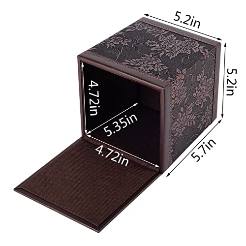 Tissue Box Cover Square,Modern Leather Tissue Box Holder for Napkin Facial Paper Organizer Bottom with Magnet Reinforcement for Home/Hotel/Restaurant/Office/car/Living Room(Retro) - color: Square Tissue Box-retro