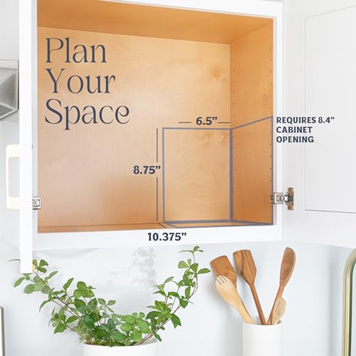 Pull Out Cabinet Organizer for Spices, Cans - Heavy Duty with Lifetime Limited Warranty- Pull Out Spice Rack- Cabinet Pull Out Shelf for Cans,Dishes, Etc, 8-1/2"W x10-3/8"Dx8-7/8"H, Chrome - size: 8 Inch - Double