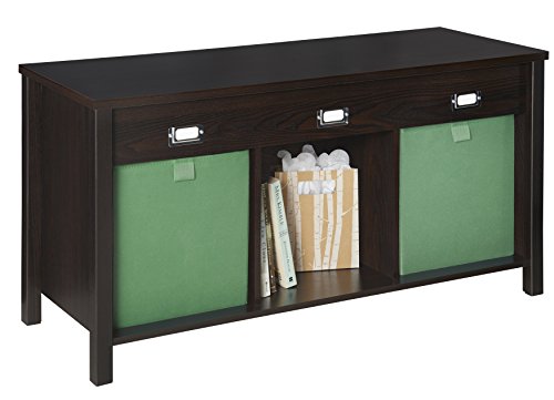 ClosetMaid 16052 Premium 3-Cube Bench, Black Walnut - color: Black Walnut, size: 3-Cube Bench