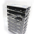 Hard Drive Bay Holder 3.5'' Multi-Layers Hard Disk Bracket HDD Mounting Bracket Kit, Transparent Mechanical Hard Disk Box Storage Organizer Case Rack with Cooling Fan Space (6 Layers) - style: 6 Layers