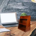DOITOOL Desktop Organizer Rack Multi Layer Storage for Office Accessories Sturdy Wood Craft Sundries Holder Compact and Space Saving Design for Home and Office Use