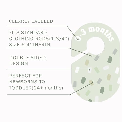Baby Closet Dividers 8 Pack – Baby Clothes Organizer, Green Leaf Baby Closet Organizer for Neutral Nursery, Baby Clothes Dividers for Closet (Green) - color: Green