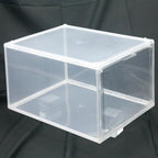 Size 12 Clear Shoe Boxes with Acrylic Magnetic Front Door Plastic Stackable Shoe Organier for Sneaker & Boots Collection, Space-Saving Shoe Storage for Closet Entryway, Bedroom - size: Size 11.5 - 1 Pack