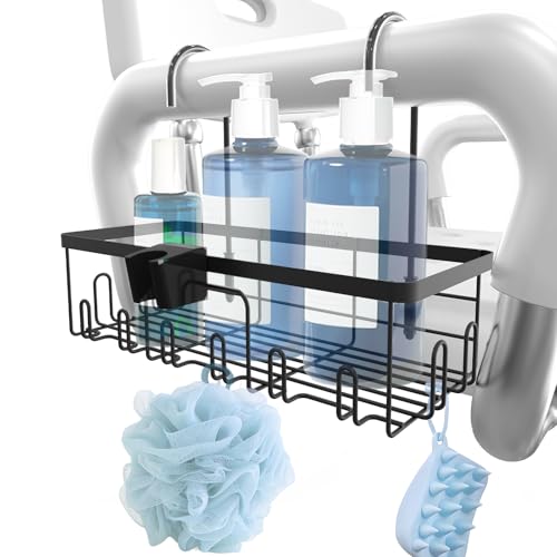 Shower Caddy Hanging, Showers Organizer Rack with Hooks for Bath Chair, for Seniors, Elderly, Pregnant, Patient, Gifts for Nursing Home