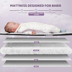 ELEMARA Wide Baby Bassinet Bedside with Diaper Changer,Long Next to Bed Crib with Mattress,Sheet,Music, Playpen Travel Bed with Storage (3 in 1 Baby Bassinet, 3 in 1 Full) - style: 3 in 1 Baby Bassinet