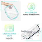 [5-Packs, 36 Oz.] Glass Meal Prep Containers with Locking Lids Glass Food Containers,Airtight Lunch Container,Microwave, Oven, Freezer and Dishwasher (4.5 Cup, Green) - color: Green
