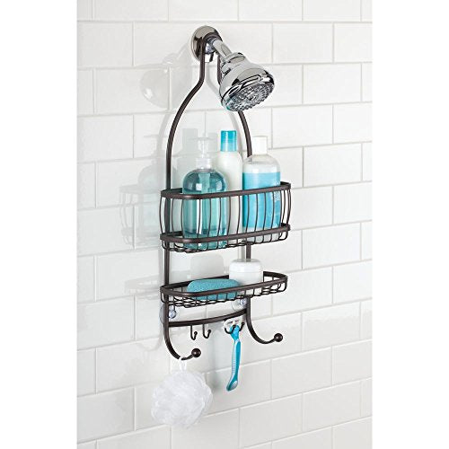 iDesign 61971 York Lyra Hanging Shower Organizer - 10" x 4" x 22", Bronze - color: Bronze