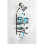 iDesign 61971 York Lyra Hanging Shower Organizer - 10" x 4" x 22", Bronze - color: Bronze