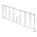 Nexel Wire Shelf Divider, 24"W x 8"H, Chrome - size: 24"W x 8"H
