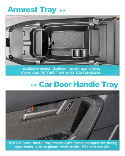 CDEFG 5PCS 2023 2024 2025 2026 CX-50 Center Console Organizer Tray for 2023-2026 Mazda CX-50 Accessories Console Armrest Tray Side Door Trash Container Storage Box Door Handle Pocket Insert Trays - color: 5pcs for 2023-2026 Cx-50
