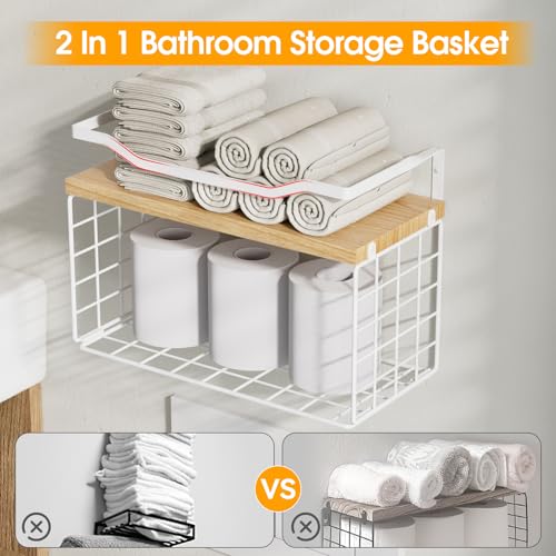 Towel Racks for Bathroom,Towel Rack Wall Mounted, 6 Tier Rolled Or Folded Towel Holder with Floating Shelves, Bathroom Towel Holder for Bath, Hand Towels,White,Walnut Wood Panel - color: Walnut Plack, size: J-type White Rack