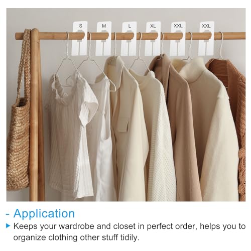 PATIKIL Clothes Dividers, 8 Pack Rectangle Clothing Rack Dividers, Red Plastic, 2mm Thick, 35mm Inner Diameter, 5x2 Inch, Includes Marker Pen - color: Red