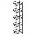 Nature's Rhythm 5-Tier Metal Storage Rack, Adjustable Garage Shelving Metal Shelving Unit(12.84 x 11.27 x 57.52inch, Black) - size: 5-Tier