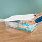 Sterilite 8-Pack Latching Box, Under Bed Storage Bins with Lids, Clear Plastic, 56 Quart - Heavy-Duty Organizing Containers for Closet, Bathroom, and Office - size: 56 Quart, style: 8 Pack