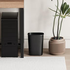 CEROELDA Small Bathroom Trash Can, 2.6 Gallon Slim Mini Garbage Can Small Trash Bin Plastic Waste Basket for Dorm Room, Bedroom, Office, Toilet (Black) - color: 1 Pack-No Lid-Black