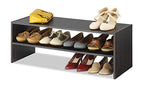 Whitmor Stackable 2-Tier Shoe Shelf, 31 inch, Espresso - color: Espresso, size: 31 INCH