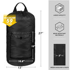 Laundry Bag with Shoulder Straps and Mesh Pocket Laundry Backpack Large Portable Laundry Hamper for College Travel, Laundromat, Apartment (Black) - color: Black