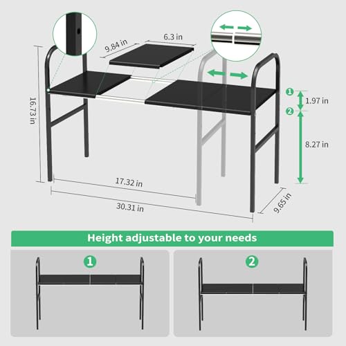 Expandable 2-Tier Under Sink Organizer, 8 Removable Plastic Boards, Tool-Free Installation (Black, 1-Tier 4 Boards) - color: Black, size: 1-TIER 4 Boards
