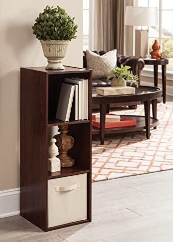 ClosetMaid Cubeicals 3 Cube Storage Shelf Organizer Bookshelf - Vertical/Horizontal, Easy Assembly - Dark Cherry Finish - color: Dark Cherry, size: 3-Cube
