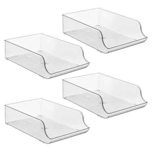 iDesign Water Bottle Organizer for Fridge - Set of 4 - Clear - Made in USA - style: Pack of 4