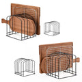5-Slot Cutting Board Organizer, Bakeware Organizer, and Kitchen Cabinet Organizer for Baking Trays and Cookie Sheets (2pcs Mix packed) - size: 2pcs Mix packed