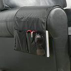 CM Sofa Armrest Organizer Couch Arm Chair Caddy Sofa Covers Remote Control Holder Magazine Notebook Storage Bag with 5 Pockets for Home Office Recliners Storage