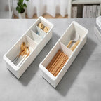 Deep Drawer Organizer Office, Expandable Storage Trays with Adjustable Dividers, 18.11” White Plastic Storage Tray for Office Supplies, Kitchen,Bathroom,Junk & Tool Drawers, Makeup - 2 Pack