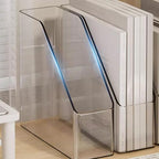 Vertical Magazine File Holder, Clear File Organizer Desk Organizer and Storage Bins Holding for Magazines, Binders, Notebooks, Envelopes, Plastic Office Organization and Storage for Desk