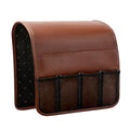 Anti-slip Sofa Armrest Bag with 5 Pockets Leather Remote Control Holder Organizer for Tablet Magazine Newspaper Glasses Earphone
