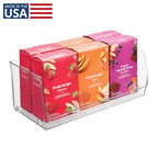 iDesign Wide Stackable Open-Front Storage Bin for Kitchen and Pantry, Clear, Made in USA - style: Pack of 1