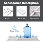 Geetery 4 Pcs Closet Tension Shelf Metal Expandable Closet Shelf Dividers Adjustable DIY Shelf Separators in Closet Tension Rod Storage Rack for Cabinet Kitchen Wardrobe (19.7''-31.5'' X 9.45'') - size: 19.7''-31.5'' x 9.45''