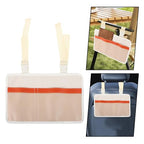 Car Seat Back Organizer Bag with Pu Pockets, Hanging Storage Pouch for Outdoor Camping and Picnic, Sofa Side Pocket in Ivory White, Portable Vehicle Storage Bag