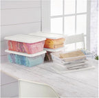 STERILITE 6-Quart Storage Bin Shoe Box - Clear (4)