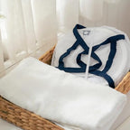 Pop-Up Mesh Laundry Basket with Triple Compartments, 3 Section Sorting Hamper, White, 16" x 16" x 28"