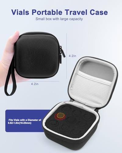 Krypthos 9 Slots Insulin Vial Protector Case, Insulin Vial Organizer Bag for Diabetics Standard 1ml 3ml 5ml and 10ml Vials, Insulin Carrying Case Fridge Holder Storage Holder, No Ice Pack