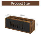 YINMIT Desk Mail Organizer, Wall Mount Mail Holder with 2 Slots, Mail Holder for Desk, Desk Mail Basket, Mail Organizer Countertop, Envelope Holder - color: Rustic Brown - Style B