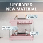 VERIFOST Under Sink Organizer, 2 Pack Kitchen and Bathroom Cabinet Organizer, 2 Tier Adjustable Height Storage, Pink - color: Pink