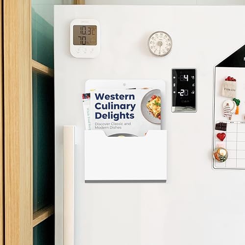 DALTACK Magnetic File Holder, Magnetic Mail and Paper Organizer for File Cabinets, Refrigerators or Wall, Large PP File Pocket for Letters, Documents, Magazines and Folders, 2 Pack