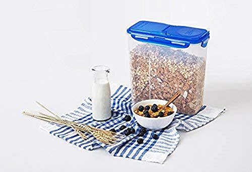 LOCK & LOCK Easy Essentials Food lids (flip-top) / Pantry Storage/Airtight containers, BPA Free, top-16.5 Cup-for Cereal, Clear (Pack of 2) - size: 16.5 Cup (Pack of 2)