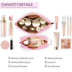 2 PCS Initial Makeup Bags for Women: Cosmetic Bag for Travel Toiletry - Birthday Gifts for 11 12 13 14 15 16 17 18 Years Old Girl Graduation Teacher Gift- Teen Girl Gifts Trendy Stuff - Pink Z - color: Pink, style: Z
