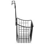 AVLA 2 Pack Over The Cabinet Door Organizer, Grid Storage Baskets with Hooks, Metal Wall Hanging Basket Holder Rack, Wire Kitchen Sink Organization Bin for Bathroom Shampoo, Body Wash
