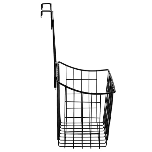 AVLA 2 Pack Over The Cabinet Door Organizer, Grid Storage Baskets with Hooks, Metal Wall Hanging Basket Holder Rack, Wire Kitchen Sink Organization Bin for Bathroom Shampoo, Body Wash