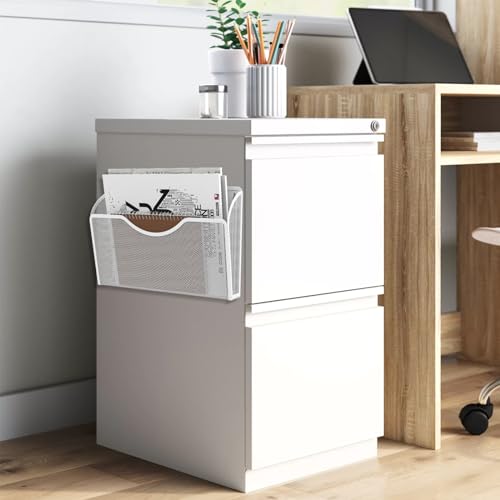 Magnetic File Holder 1 Pockets File Folder Organizer, Office Hanging Magazine Rack for File Cabinets, Magnetic Paper Holder, No Drilling Mail Organizer for Refrigerator, Office