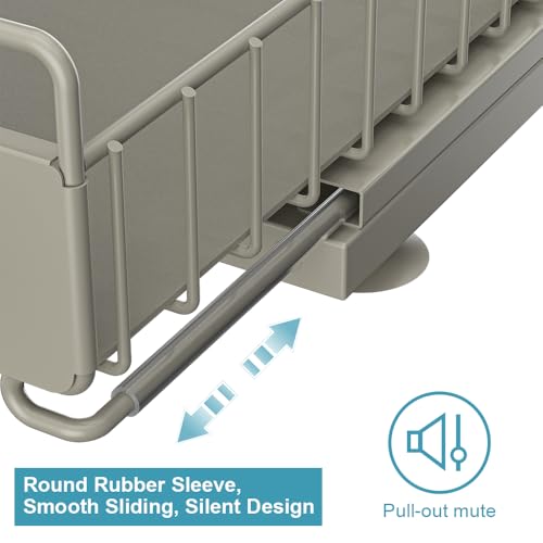 Under Sink Organizer, Pull Out Kitchen Cabinet Organizer 2 Tier Slide Out Under Sink Organizers and Storage, Sink Shelf Cabinet Storage Shelves for Kitchen Bathroom Pantry, Grey - color: Grey-1 Pack, size: Double Layer