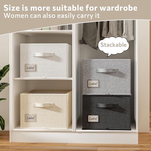 2 Pack Shoe Organizer for Closet, Fits 16-32 Pairs Fabric Shoe Storage Bins Large Shoe Box Storage Containers with Bottom Support for Shoes Space Saving Shoes Holder (Black, 19.7*15.7*11.8in) - color: Black, size: 19.7*15.7*11.8in