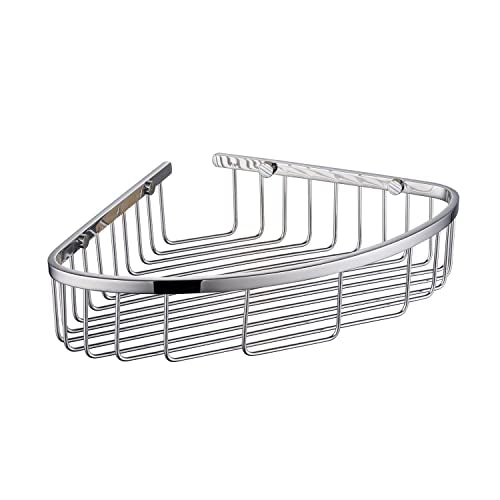 Bathroom Shower Caddy Corner Shelf, Corner-Hollow Design, Ultra Sturdy Rust-Proof Stainless Steel Shelf Organizer Shampoo Holder, Wall Mounted Storage Rack for Bathroom, Polished Chrome - color: Chrome, size: Hollow Corner (1 Pack)