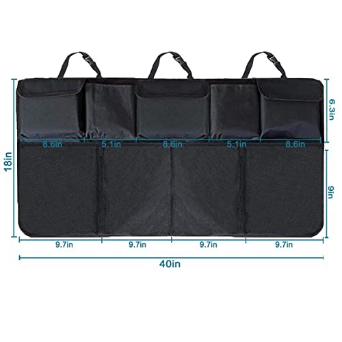 AOPHY Trunk Organizer for Car, Large Capacity Car Organizers and Storage with 9 Pockets, Waterproof Backseat Hanging Organizer for SUV, Truck, MPV, Interior Accessories for Men and Women - color: Car Trunk Organizer 9Bag