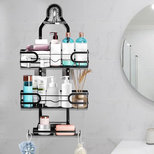 Shower Caddy Hanging, Shower Caddy Hanging Bathroom Shower Organizer, Long Bathroom Shower Organizer Hanger Rack with Hooks,Soap Holder - size: Bathroom Organizer 1
